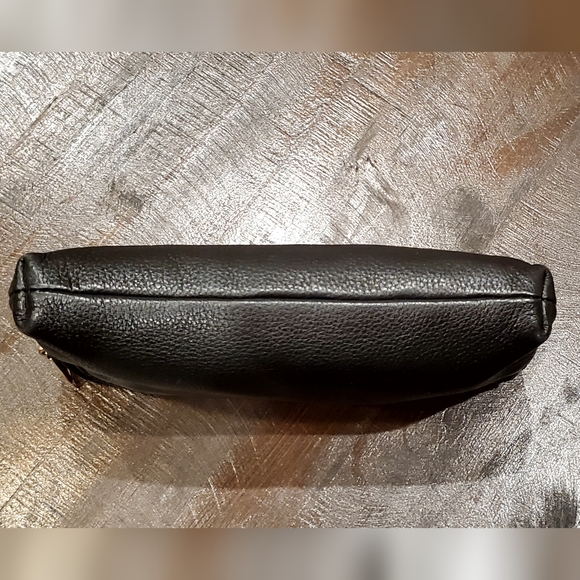 Aimee Kestenberg Black Pebble Leather 2 Compartment Zip Wallet Clutch, 8", - Picture 7 of 16